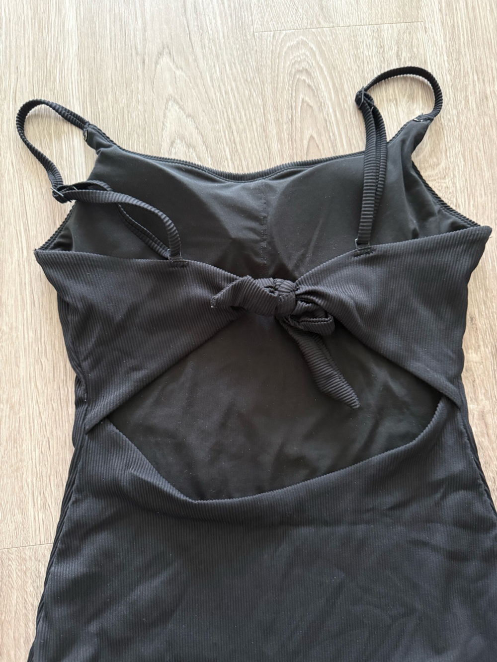 aerie Black Ribbed One-Piece Swimsuit - Picture 9 of 9